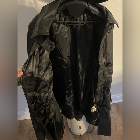 PATAGO Asymmetrical Long-Short Goth Black Leather Coat/Jacket - Picture 10 of 16